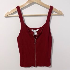 Zip Up Tank Top